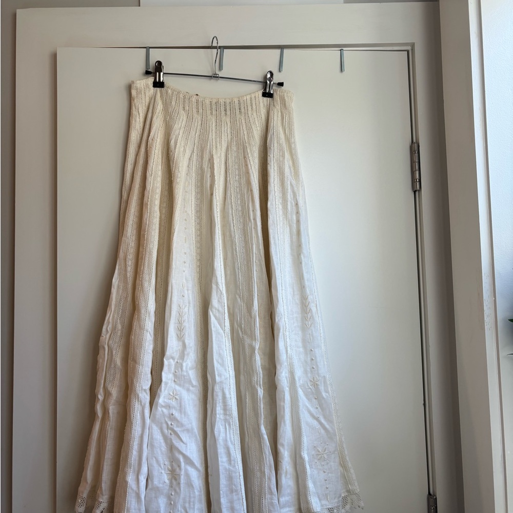 Tory Burch Cream A-Line Skirt